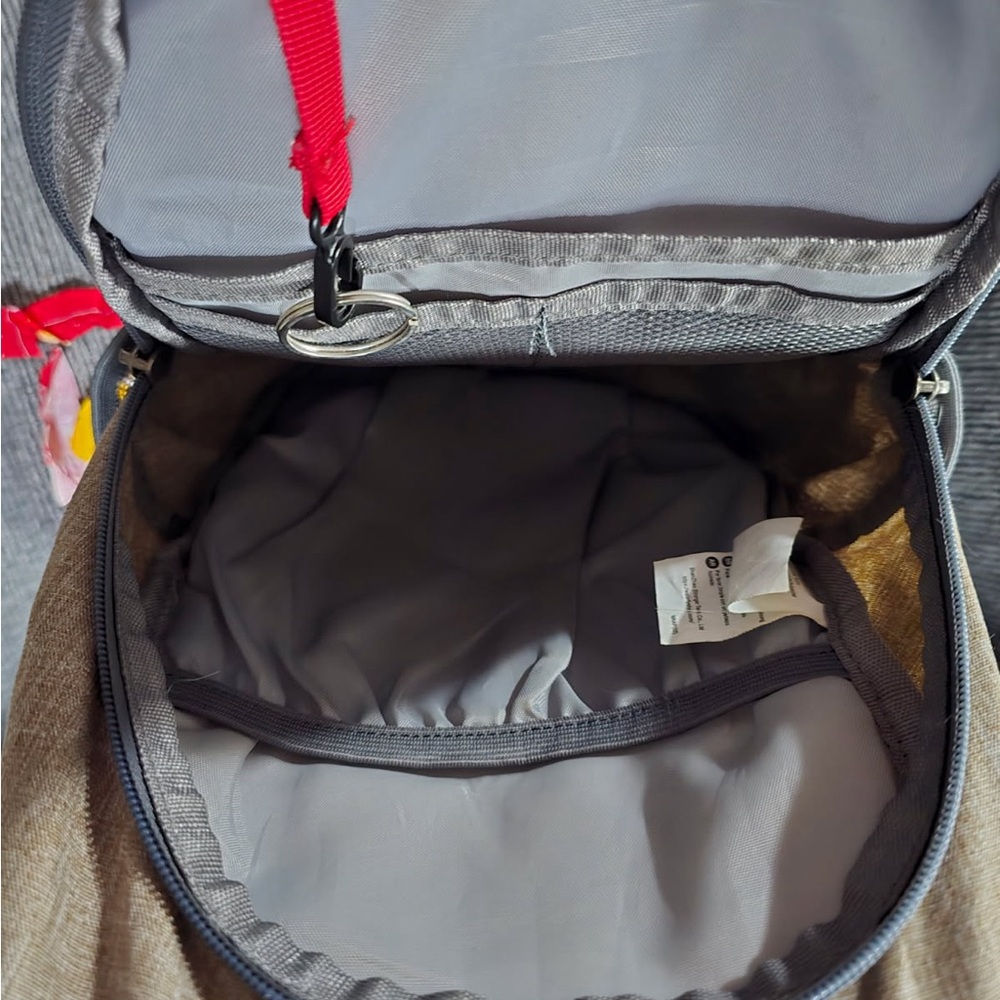 Gray and Red Men's Bag